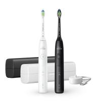 Set Periute de dinti electrice Philips HX7119/02 Sonicare 5500, 2 moduri periaj, 62000 miscari (Alb/Negru)