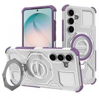 Husa pentru Samsung Galaxy S26 Plus, Techsuit, Carbon Shield Pro (Mov/Transparent)