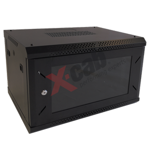 Cabinet metalic de perete 19" Xcab S, tip rack wallmount, 9U 600x800 mm, Negru