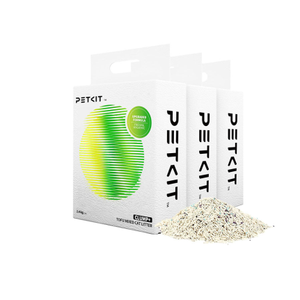 Set 3 cutii nisip Petkit Clump+ Tofu Mixed, 2.4Kg/cutie, absortie rapida