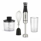 Mixer vertical Daewoo DHB100X, putere 1000 W, tija detasabila din inox, 6 trepte de viteza, functie turbo, lama din inox (Negru/Argintiu)
