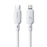 Cablu de date Baseus Silky Series P10377700213-01, USB Type-C la Lightning, 20 W, 2m (Alb)