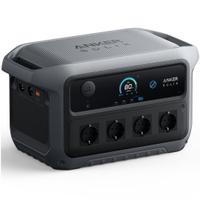 Statie de alimentare portabila Anker Solix C2000, Generatia 2, 2048Wh, 2400W, Functie UPS, USB-A, USB-C (Gri)