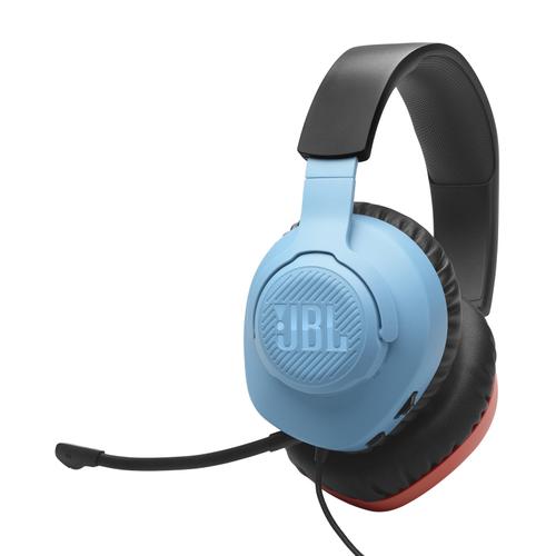 Casti Gaming cu fir JBL Quantum 100N, cu fir, Jack 3.5 mm, Microfon, Rosu/Albastru