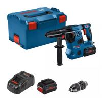 Ciocan rotopercutor cu acumulator BOSCH GBH 18 V-28 CF, SDS plus, 3.3 J, 4220 bpm, 2 x ProCORE 18V, 8.0Ah, cutie L-BOXX, laveta, tub vaselina