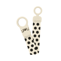 Lantisor clip Loop pentru suzeta BIBS Studio Collection Polka Dots, Crem