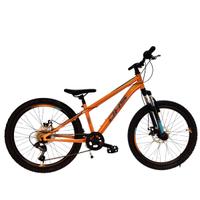 Bicicleta Copii DHS Sonic FS Disc, roti 24 inch, 6 viteze, cadru otel, Portocaliu