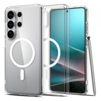 Husa MagSafe pentru Samsung Galaxy S26 Ultra S948, Spigen, Ultra Hybrid, Transparenta Alba