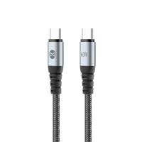 Cablu Date si Incarcare USB-C - USB-C Forever Braix, 60W, 1m, Negru