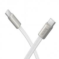 Cablu Date si Incarcare USB-C - USB-C HOCO X125, 60W, 1m, Alb