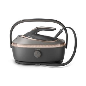 Statie de calcat Philips PerfectCare Steam Generator Seria 8000 PSG8200/80, 3120 W, 9 bar, Rezervor 1.4 l, Jet de abur 750 g/min, Talpa SteamGlide Elite (Gri/Roz)
