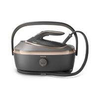 Statie de calcat Philips PerfectCare Steam Generator Seria 8000 PSG8200/80, 3120 W, 9 bar, Rezervor 1.4 l, Jet de abur 750 g/min, Talpa SteamGlide Elite (Gri/Roz)