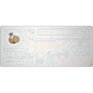 Mouse Pad Dark Project Onionite Grafic, XL, 900 x 400 x 4 mm (Alb)