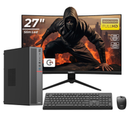 Calculator Sistem PC OptimX T5 SFF cu procesor Intel Core i5-9500T, 8GB DDR4, 256GB SSD, Win11 Pro și Monitor Curbat 27" FHD, IPS, LED + kit tastatura si mouse Pro KM500 cu fir