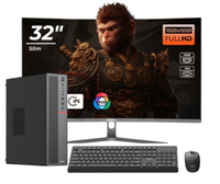 Caclualtor Pachet Complet Birou OptimX T5 SFF cu procesor Intel Core i5-9500T, 8GB DDR4, 256GB SSD, Win11 Pro si Monitor Curbat 32" FHD, IPS, LED + kit tastatura si mouse Pro KM500 cu fir
