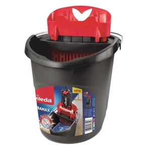 Galeata cu storcator Vileda UltraMax, 10 L (Negru/Rosu)