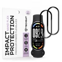 Folie Protectie Techsuit Nano Flex pentru Xiaomi Smart Band 10, Set 2 bucati, Plastic, Neagra