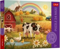 Puzzle Trefl Maxi Vacuta la ferma, 24 de piese