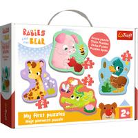 Puzzle Trefl Baby Clasic puii de animale, 14 Piese