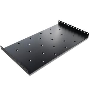 Raft fix SPACER 1U pentru rack 19″, adancime 300mm, sarcina maxima 25Kg, vopsea antistatic, otel 0.8mm, Negru