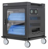 Statie de incarcare Trolley/Cart, 32 sloturi pentru laptopuri 15.6", iPad, MacBook, Chromebook, Device-uri cu USB-C (Negru)