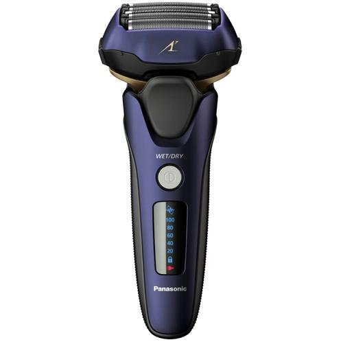 Aparat de ras electric cu 5 lame Panasonic ES-LV67-A803, motor liniar, cap Multi-Flex 16D, senzor de barba (Bleumarin/Negru)