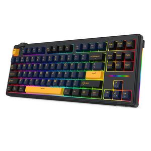 Tastatura gaming mecanica Redragon Cyclone Pro, USB/Wireless/Bluetooth, iluminare RGB, Layout US, Negru