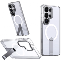 Husa MagSafe pentru Samsung Galaxy S26 Ultra S948, Hybrid Armor, X with Stand, Transparenta