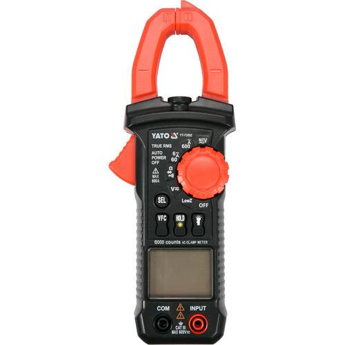 Clampmetru Yato YT-73092 Display LCD Cu 2 cabluri testare Negru/Rosu