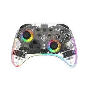 Controller Wireless Deltaco GAM-198-T pentru Nintendo Switch 2, RGB (Transparent)