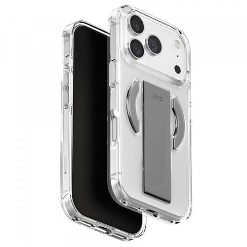 Husa MagSafe pentru Apple iPhone 17 Pro Max, UNIQ, Heldro Air MagClick, Transparenta Gri