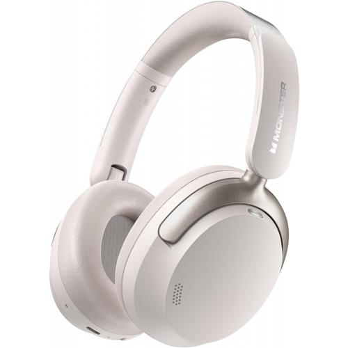 Casti Stereo Wireless Monster Persona 3rd, Bluetooth, MultiPoint, A2DP, ANC, Alb