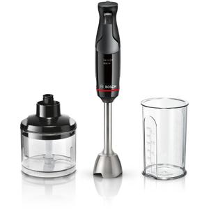 Mixer mana Bosch MSM4B620, ErgoMaster Serie4, 1000 W, sistem QuattroBlade, control viteza dinamic, conector ceramic, functie AntiSplash (Negru)