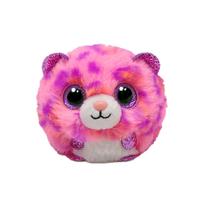 Jucarie de plus TY Beanie Balls Topaz Leopardul, 8cm, Roz