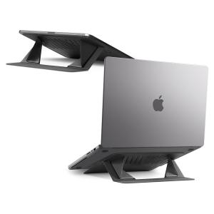 Stand universal laptop Spigen Slim Fold LD201-S6, Diagonala maxima 14 inch, Negru