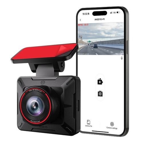 Camera video auto AKEEYO P1, inregistrare Full HD 30fps, Senzor G, Wi-Fi 2.4GHz (Negru) - evomag.ro