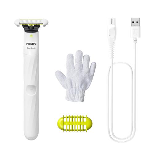 Aparat de ras electric Philips OneBlade Intimate QP1924/24, Autonomie 30 minute, Wet&Dry (Alb) - evomag.ro