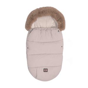 Sac termic de iarna pentru carucior Lorelli, captuseala polar, impermeabil, cu blanita detasabila, Bej