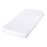 Saltea pat Lorelli Eco Tex, 60x120x10 cm, 2 straturi cocos si spuma elastica, Alb