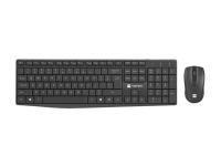 Kit tastatura si mouse Natec Squid Wireless, USB, 1600 dpi, Negru