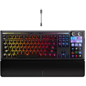 Tastatura mecanica gaming Corsair GALLEON 100 SD, MLX Pulse switches, built-in Stream Deck interface, ecran LCD 5" customizabil, USB, Negru