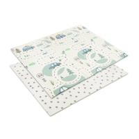 Covoras de joaca termic pentru copii Lorelli Funny City & Stars, din spuma XPE, design cu doua fete, pliabil, 180 x 200 cm
