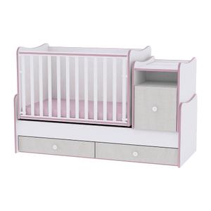Mobilier Trend Plus New White & Pink Crossline, patut/birou/comoda, lemn