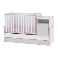 Mobilier Trend Plus New White & Pink Crossline, patut/birou/comoda, lemn