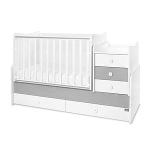 Mobilier Lorelli Maxi Plus, 70x160 cm, transformabil (Alb/Gri)