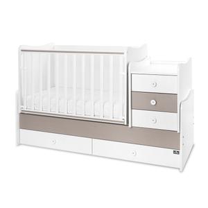 Mobilier Lorelli Maxi Plus, 70x160 cm, transformabil (Alb/Maro)