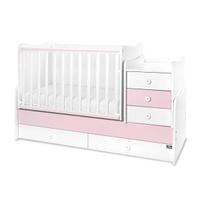 Mobilier multifunctional Lorelli Maxi Plus Trio White Orchid Pink, 70 x 160 cm, transformabil