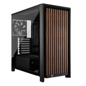 Carcasa Corsair FRAME 4000D WOOD RS Mid-Tower, Sticla securizata, 7 sloturi expansiune (Negru)