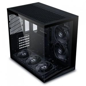 Carcasa Lian Li O11 Dynamic Mini V2 Flow O11DMIV2FX, Mini Tower, Sticla securizata (Negru)