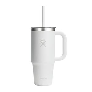 Pahar termos, inox, 710ml, cu capac transparent, Hydro Flask All Around Travel, Alb
